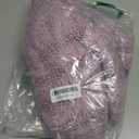 DII Crochet Collection Reversible Bath Mat, Round, 27.5" Diameter, Mauve