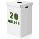 1 Pack 20 Gallon Cardboard Trash Cans with lid Disposable and Reusable Corrugated Cardboard Cans Recycling Bins Bulk with 20 Garbage Bags for Parties Events