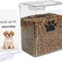 20lb Dog Food Container with Lid, Airtight Pet Food Treat Storage Bin for Dog Cat, Plastic Dogs Kibble Container for Kitchen Counter-Keep Food Fresh Crispy-BPA free
