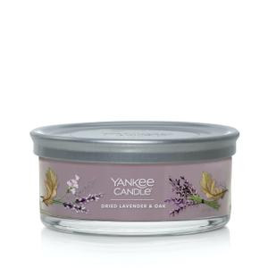 Yankee Candle Dried Lavender & Oak Scented, Signature 12oz Medium Tumbler 5-Wick Candle, Over 16 Hours of Burn Time