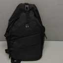 Crossbody Bags for Women Men Trendy Sling Bag Bakpack Casual Chest Bag with Convertible Shoulder Strap (Large, Black)