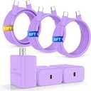 iPhone 17 16 Pro Max Charger Fast Charging, Super Fast USB C Chargers for iPhone 17(6FT+6FT+10FT) Type C Chargers Cord with Fast Charger Block for iPhone 17/16/15 series/iPad/ GalaxyS26/S25/S24 Purple