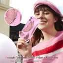 2 x Clear Case Compatible with iPhone 12, Cute Butterfly Print Protective Cover for Girls Women, Slim Soft TPU Four Corners Shockproof Case for iPhone 12 - Dark Pink Butterfly