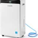2026 Upgraded ENERGY STAR Dehumidifier, 80 Pint/Day, 5000 Sq.Ft for Whole Home & Basement, 1.72 Gal Tank, 35dB Quiet, Child Lock, Sleep/Fan/Dry Modes, 24H Timer & Auto Continuous Drain | 5000 Sq.Ft dehumidification area.1.72 Gal Tank, 35dB Quiet,Child Lock, Sleep/Fan/Dry Modes, 24H Timer & Auto Continuous Drain
