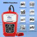 KONNWEI KW310 OBD2 Scanner Full OBDII Functions 10 Modes Automotive Engine Fault Code Reader Scan Tool for All 1996 and Newer Cars (Red)