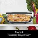 Ninja 2.5-QT CleanCrisp Glass Container with Storage lid, Compatible with Ninja Crispi Portable Cooking System, Microwave, Freezer & Dishwasher Safe, PFAS & PTFE Free Glass Cooking Surface, XSKSFNMED