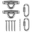 Dakzhou Of2 Heavy Swing Hangers Stainless Steel 304 Rust-Proof Playground Porch Yoga seat Hanger Swing Hammock Chair Suspension kit Indoor and Outdoor 2000 pounds Capacity 2 carabiners