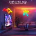 Hexagon LED Light Panels 8 Pack RGB Wall Decor Lights with Music Sync, App & Remote Modular Home & Christmas Decor for Bedroom, Living Room, and Room Decor