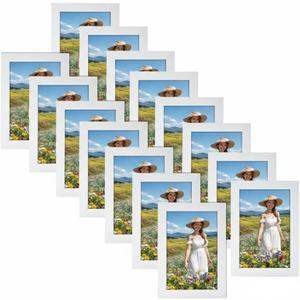 Edenseelake 4x6 Picture Frame Set of 15, White Photo Frame 4 by 6 for Wall or Tabletop Display