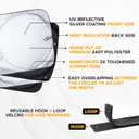 EcoNour Semi Truck Sunshade for Windshield and Side Windows, UV Protective Sunshade for Windshield, Maximum Coverage to Block UV/Sun Heat Rays, Best for Semi, Commercial & Big Rig Truck (Gray)