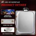2.5 Gallon Stainless Steel Fuel Tank, 9.5L External Auxiliary Reservoir