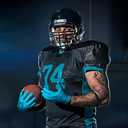 Repsters RPG1 Football Gloves - Mens Elite Trendy Wide Receiver Gloves  Extra Sticky Grip Football Gloves for Game Day, Training, High School and College - Adult and Youth Sizes (Azure)