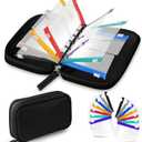 Water-Proof Pill Pouch Set, Weekly Organizer 2 Times a Day, Loose-Leaf Storage With Color-Coded Medicine Pouches, Reusable Travel Medicine Organizer, Zippered