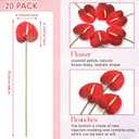 Hanaive 20 Pcs Artificial Anthurium Flowers 23.6 Inch Fake Anthurium Flowers for DIY Vase Bouquets Centerpiece Arrangements Wedding Bridal Shower Party Home Decor(Red)
