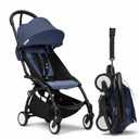 Stokke YOYO3 Travel Stroller from 6 Months, Easy Fold, Black/France Blue