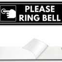 Please Ring Bell Sign - 3 x 9 Inch - Acrylic - Strong Self-Adhesive Doorbell Notice Sign - Visitor Assistance Plaque - Thick Acrylic Material - Signal for Business & Home - (Ring Bell)