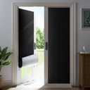 ZELMINE 24" W x 72" L 100% Portable Blackout Curtains, Total Darkness NoDrill Black Out Window Cover,Temporary Blackout Shades with Hook & Loop Tape, for Bedroom, Nursery, Dorm, Travel (Black)