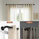 30-120 Inch Wrap Around Curtain Rod 1" Diameter for 30-114 Windows, Adjustable Curtains Rod, Black Industrial Curtain Rods for Windows Heavy Duty Window Treatment Rods for Blackout Curtains 1 Pack