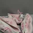 Geelin 3 Pcs Pink Bow Baskets for Gift Coquette Cute Woven Rope Gift Baskets Rectangle Shelf Organizer Laundry Hamper Storage Bins for Closet Bedroom Nursery Toys Organizing, 11.8''x7.8''x4.7''