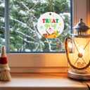 2 x Inspirational Christmas Hanging Ornaments 2025, for Coworkers Collegues Friends,Treat Yo'elf Ceramic Hanging Ornament Keepsake with Golden Ribbon for Xmas Tree Decor