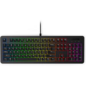 Lenovo Legion K310 RGB Wired Gaming Keyboard - Ultra-Fast Reaction Time with Tactile Keys, Quiet Key Membrane Switches, Silent Operation, RGB Illumination - Water Resistant & Compact Design