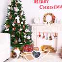 36 Pieces Christmas Cow Ornaments for Christmas Tree Wooden Western Cow Print Hanging Decorations Farm Animal Ornaments Decor for Xmas Holiday Party Favors Door Farmhouse Stocking Stuffers