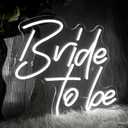 Gamerneon Bride to be Neon Signs White LED Neon Lights for Wall Decor Wedding USB Neon Light Signs for Bachelorette Engagement Party Bridal Shower
