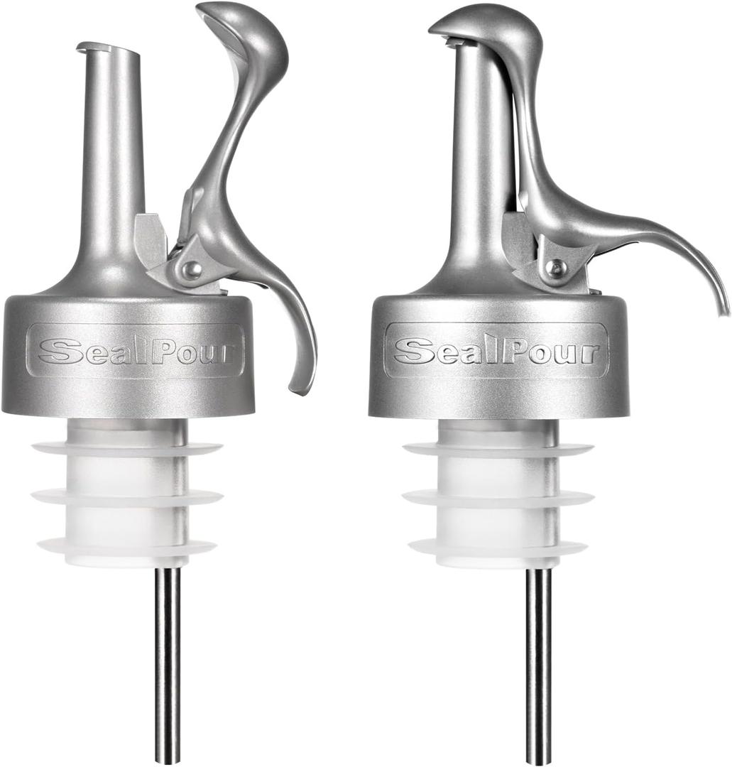 Liquor Pour Spouts, Liquor Bottle Pourer Spouts, Alcohol Pour Spouts,Bar Pour Spouts,Suitable for Alcohol, Beverage, Vinegar, Wine for Bar Accessories-2Pcs