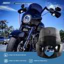 Motorcycle Fairing Windshield Kit, 5.75" Headlight Fairing 11" Smoked Motorbike Windscreen 35-41mm Forks Fit For Harley Iron 883 Sportster 1100 1200