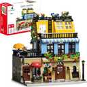 ENJBRICK Flowers City Hotel House Building Kit for Adutls, Creator Building Toy Set with Apartmant and Shops for Girls and Adults 1464 pcs