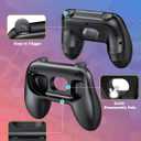 3 x WAXITY [Fit For switch1/2] Hand Grips for Switch 2 (2025)/OLED, Ergonomic Comfort&Wear-Resistant Handle Grips for Joy Cons Controller Accessories Kit Control Handle for Switch 2 (Black)