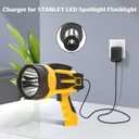 UL Listed 12V Power Cord for Stanley SL10LEDS Charger for Fatmax SL5W09 10 Watt LED Lithium-Ion Rechargeable Spotlight AC/DC Adapter Compatible with FL3WBD FL5W10 SL1M09 Flashlight Adaptor