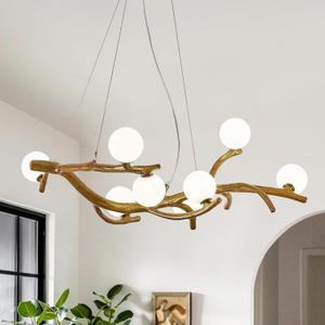 28.7in Modern Chandelier Ceiling Light Fixture,8-Light Sputnik Chandeliers Resin Mid Century Chandelier Over Table,Height Adjustable Chandeliers for Dining Room Living Room Kitchen Island