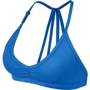 YEOREO CoreFlex Sports Bras for Women Padded Strappy Open Back Workout Top | Light Impact Criss Cross Bra Yoga Gym Crop Top (S)