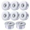 XiKe 8 Pack 1/2" Roller Ball Transfer Bearings, Used for Roller Stand, Transfer Equipment and Transmission System CY-12H Type. (33 pounds load  1/2" ball diameter)