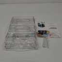 LARGER Compartment - Stackable Water Bottle Organizer Holder - for Stanley & Others' Large Tumbler - Clear Wine Rack, Cup Bottle Holder for Cabinet Home Countertop Fridge Pantry Shelf, 2 Tier Hold 6