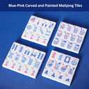 American Mahjong Tiles (1.2,Tiles Only), 166 Pcs American Mahjong Tile Set with Blue Color