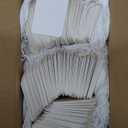 500 Merchandise Tags with String Attached  2 1/4” x1 7/16”  White Marking Hanging Paper Tags with Strings, Labels to Tie On