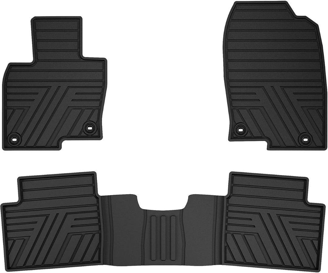 All Weather Floor Mats Custom Fit for Mazda CX-5 2017-2025 Waterproof Heavy Duty Anti-Slip Car Mats, 1st & 2nd Row Full Black