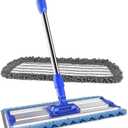 Microfiber Mop- Flat Mop System Suitable for Wood, Tile, Laminate, Vinyl, 2 Replacement Cores, Reusable Microfiber Mop Head