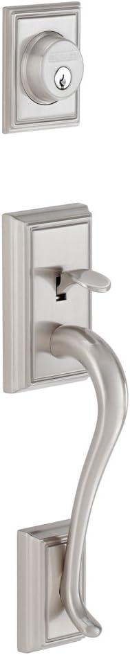 Schlage F58 ADD 619 Addison Exterior Handleset with Deadbolt, Satin Nickel (Exterior Half Only)