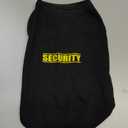 Discover Cozy Cotton Canine Wear: Soft, Lightweight, and Breathable Dog Shirt Vest with Eye-Catching Graphics(Security), Keeping Your Furry Friend Warm and Comfy! Black Small