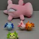 5 in 1 Axolotl Plush Toys for Girls Boys, 18" Mommy Axolotl Stuffed Animal with 4 Baby Axolotls Pink Stuffed Axolotl Plush with Babies Axolotl Plushies for Kids Toddler Birthday Christmas Plush Gifts