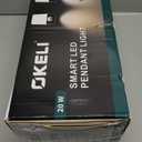 OKELI White Modern LED Dimmable Ceiling Light Fixtures for Hallway Kitchen Entryway, 20W 1300LM 2700K-6000K Flush Mount Close to Lighting, Cuboidal Ceiling-Lamps 3pack