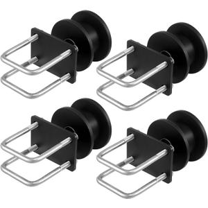 VEVOR Sliding Gate Kit, Rolling Gate Hardware Kit w/H-Shaped Wheel Groove for Cantilever Sliding Gates and Rolling Door, Sliding Gate Rollers w/ 4 Track Wheels, Heavy Duty Sliding Roller,Black