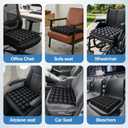 Sodurue Travel Cushion Airplane Seat,Airplane Cushion for Long Flight,Press-Type Inflatable Wheelchair Seat Cushion,42 Airbags for Car,Office,Stadium,Ergonomic Comfort Support Pressure Relief-Black