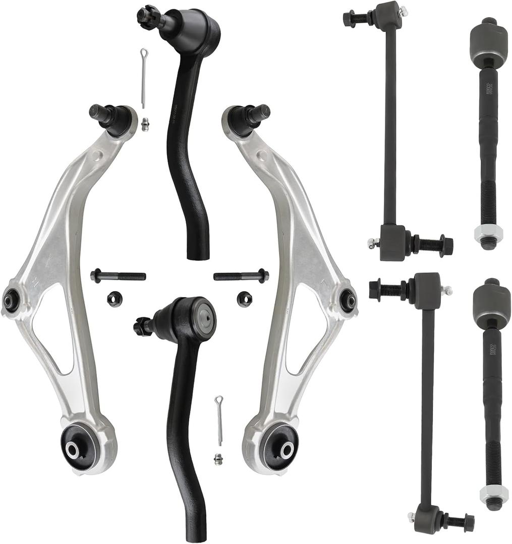 ASAPE 8 Pcs Suspension Kit - Fit 2016-2019 for Nissan Maxima 2015-2018 for Nissan Altima - Front Lower Control Arm w/Ball Joint Front Outer Tie Rod End Front Inner Tie Rod End Front Sway Bar End Link