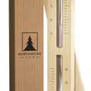 Northwood Sauna - Sauna Sand Timer - Handmade from Finnish Pine Wood - Wall-Mounted Rotating 15-Minute Hourglass with White Sand