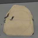 Sling Bag for Women, Anti-Theft RFID Crossbody Bag Nylon Sling Purse for Travel, Puffy Small backpack for Daily Hiking Sports White (Beige)