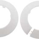 FDXGYH 4.05" Water Pipe Flange Cover 4 Pcs Snap Type Round Escutcheon Plate Cover for Water Pipe Faucet Collar Decoration [White]